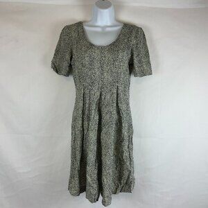 All That Jazz Romper 5/6 Black Light Yellow Print Pleats Zipper Back